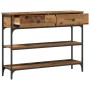 Mesa Consola Madera Vieja 100x25x75 cm Madera Engineered y Acero de , Mesas auxiliares - Ref: Foro24-863511, Precio: 98,36 €,...
