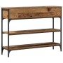 Mesa Consola Madera Vieja 100x25x75 cm Madera Engineered y Acero de , Mesas auxiliares - Ref: Foro24-863511, Precio: 98,36 €,...