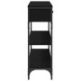 Mesa de Consola Negro Roble 100x25x75 cm Madera Ingenierizada y Acero de , Mesas auxiliares - Ref: Foro24-863513, Precio: 101...