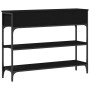 Mesa de Consola Negro Roble 100x25x75 cm Madera Ingenierizada y Acero de , Mesas auxiliares - Ref: Foro24-863513, Precio: 101...
