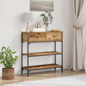 Mesa Consola Madera Vieja 72,5x25x75 cm Madera de Ingeniería y Acero de , Mesas auxiliares - Ref: Foro24-863519, Precio: 82,5...