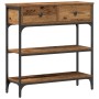 Mesa Consola Madera Vieja 72,5x25x75 cm Madera de Ingeniería y Acero de , Mesas auxiliares - Ref: Foro24-863519, Precio: 82,5...