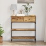 Mesa Consola Madera Vieja 72,5x25x75 cm Madera de Ingeniería y Acero de , Mesas auxiliares - Ref: Foro24-863519, Precio: 82,5...
