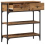 Mesa Consola Madera Vieja 72,5x25x75 cm Madera de Ingeniería y Acero de , Mesas auxiliares - Ref: Foro24-863519, Precio: 82,5...