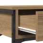 Mesa Consola de Roble Artesanal 72,5x25x75 cm en Madera y Acero de , Mesas auxiliares - Ref: Foro24-863520, Precio: 82,59 €, ...
