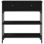 Mesa Consola Negro Roble 72,5x25x75 cm Madera Elaborada y Acero de , Mesas auxiliares - Ref: Foro24-863521, Precio: 84,92 €, ...