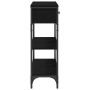 Mesa Consola Negro Roble 72,5x25x75 cm Madera Elaborada y Acero de , Mesas auxiliares - Ref: Foro24-863521, Precio: 84,92 €, ...