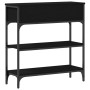 Mesa Consola Negro Roble 72,5x25x75 cm Madera Elaborada y Acero de , Mesas auxiliares - Ref: Foro24-863521, Precio: 84,92 €, ...