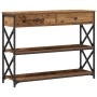 Mesa Consola de Madera Vieja 100x28x75 cm de Madera Ingenierizada y Acero de , Mesas auxiliares - Ref: Foro24-863527, Precio:...