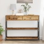 Mesa Consola de Madera Vieja 100x28x75 cm de Madera Ingenierizada y Acero de , Mesas auxiliares - Ref: Foro24-863527, Precio:...
