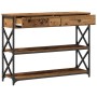 Mesa Consola de Madera Vieja 100x28x75 cm de Madera Ingenierizada y Acero de , Mesas auxiliares - Ref: Foro24-863527, Precio:...