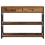 Mesa Consola de Madera Vieja 100x28x75 cm de Madera Ingenierizada y Acero de , Mesas auxiliares - Ref: Foro24-863527, Precio:...