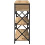 Mesa Consola de Roble Artesanal 100x28x75 cm Madera Ingenierizada y Acero de , Mesas auxiliares - Ref: Foro24-863528, Precio:...