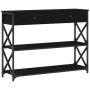 Mesa Consola Negro Roble 100x28x75 cm Madera Elaborada y Acero de , Mesas auxiliares - Ref: Foro24-863529, Precio: 103,18 €, ...
