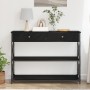 Mesa Consola Negro Roble 100x28x75 cm Madera Elaborada y Acero de , Mesas auxiliares - Ref: Foro24-863529, Precio: 103,18 €, ...