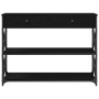 Mesa Consola Negro Roble 100x28x75 cm Madera Elaborada y Acero de , Mesas auxiliares - Ref: Foro24-863529, Precio: 103,18 €, ...