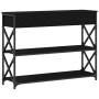 Mesa Consola Negro Roble 100x28x75 cm Madera Elaborada y Acero de , Mesas auxiliares - Ref: Foro24-863529, Precio: 103,18 €, ...