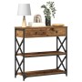 mesa consola de madera vieja 75x28x75 cm madera de ingeniería y acero de , Mesas auxiliares - Ref: Foro24-863535, Precio: 87,...