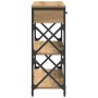 Mesa Consola de Roble Artesanal 75x28x75 cm Madera Ingenierizada y Acero de , Mesas auxiliares - Ref: Foro24-863536, Precio: ...
