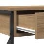 Mesa Consola de Roble Artesanal 75x28x75 cm Madera Ingenierizada y Acero de , Mesas auxiliares - Ref: Foro24-863536, Precio: ...