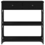 mesa de consola negro roble 75x28x75 cm madera engineered y acero de , Mesas auxiliares - Ref: Foro24-863537, Precio: 89,54 €...