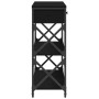 mesa de consola negro roble 75x28x75 cm madera engineered y acero de , Mesas auxiliares - Ref: Foro24-863537, Precio: 89,54 €...