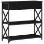 mesa de consola negro roble 75x28x75 cm madera engineered y acero de , Mesas auxiliares - Ref: Foro24-863537, Precio: 89,54 €...