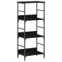 Estantería Negra de Roble 50x33x117,5 cm de Madera Elaborada y Acero de , Librerías y estanterías - Ref: Foro24-863553, Preci...