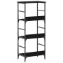 Estantería Negra de Roble 50x33x117,5 cm de Madera Elaborada y Acero de , Librerías y estanterías - Ref: Foro24-863553, Preci...
