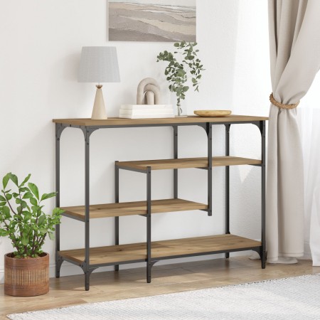 Mesa de Consola  Roble Artesanal 100x35x75 cm Madera Elaborada y Acero | Foro24.es | Tu tienda online para hogar, jardín y más Foro24.es