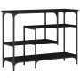 Mesa Consola  Negra de Roble 100x35x75 cm de Madera Engineered y Acero | Foro24.es | Tu tienda online para hogar, jardín y más Foro24.es
