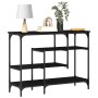 Mesa Consola  Negra de Roble 100x35x75 cm de Madera Engineered y Acero | Foro24.es | Tu tienda online para hogar, jardín y más Foro24.es