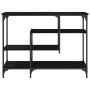 Mesa Consola  Negra de Roble 100x35x75 cm de Madera Engineered y Acero | Foro24.es | Tu tienda online para hogar, jardín y más Foro24.es