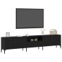mueble de TV con cajón negro de roble 200x25x44 cm de madera elaborada de , Muebles TV - Ref: Foro24-863677, Precio: 132,54 €...