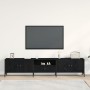mueble de TV con cajón negro de roble 200x25x44 cm de madera elaborada de , Muebles TV - Ref: Foro24-863677, Precio: 132,54 €...
