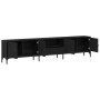mueble de TV con cajón negro de roble 200x25x44 cm de madera elaborada de , Muebles TV - Ref: Foro24-863677, Precio: 132,54 €...
