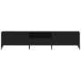 mueble de TV con cajón negro de roble 200x25x44 cm de madera elaborada de , Muebles TV - Ref: Foro24-863677, Precio: 132,54 €...
