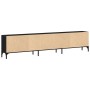 mueble de TV con cajón negro de roble 200x25x44 cm de madera elaborada de , Muebles TV - Ref: Foro24-863677, Precio: 132,54 €...