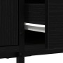 mueble de TV con cajón negro de roble 200x25x44 cm de madera elaborada de , Muebles TV - Ref: Foro24-863677, Precio: 132,54 €...