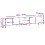 mueble de TV con cajón negro de roble 200x25x44 cm de madera elaborada de , Muebles TV - Ref: Foro24-863677, Precio: 132,54 €...