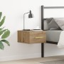 gabinete de noche montado en la pared  de roble artesanal 35x35x20 cm | Foro24.es | Tu tienda online para hogar, jardín y más Foro24.es