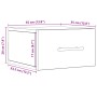 Mesas de Noche 2 pcs Montadas en la Pared de Roble Artesanal 35x35x20 cm de , Taquillas y armarios de almacenamiento - Ref: F...