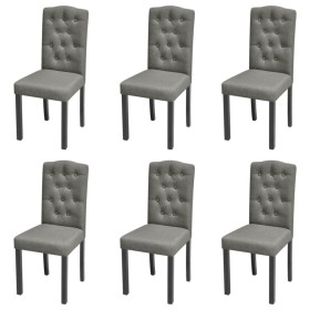 Sillas de comedor 6 unidades de tela gris en Sillas de comedor | Comprar online en Foru.es
