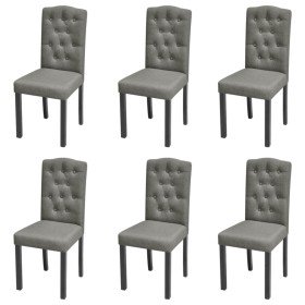 Sillas de comedor 6 unidades de tela gris en Sillas de comedor | Comprar online en Foru.es