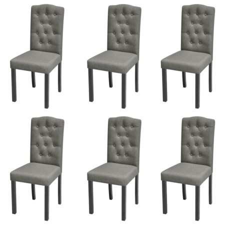Sillas de comedor 6 unidades de tela gris en Sillas de comedor | Comprar online en Foru.es