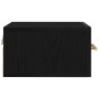 Mesitas de Noche 2 pcs Montadas en la Pared de Roble Negro 35x35x20 cm de , Taquillas y armarios de almacenamiento - Ref: For...