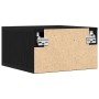 Mesitas de Noche 2 pcs Montadas en la Pared de Roble Negro 35x35x20 cm de , Taquillas y armarios de almacenamiento - Ref: For...