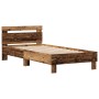 Marco de Cama con Luces LED Madera Vieja 90x200 cm Madera Compensada de , Camas y somieres - Ref: Foro24-863795, Precio: 102,...