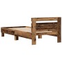 Marco de Cama con Luces LED Madera Vieja 90x200 cm Madera Compensada de , Camas y somieres - Ref: Foro24-863795, Precio: 102,...