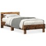 Estructura de Cama  con Luces LED Madera Vieja 75x190 cm Madera de Ingeniería | Foro24.es | Tu tienda online para hogar, jardín y más Foro24.es